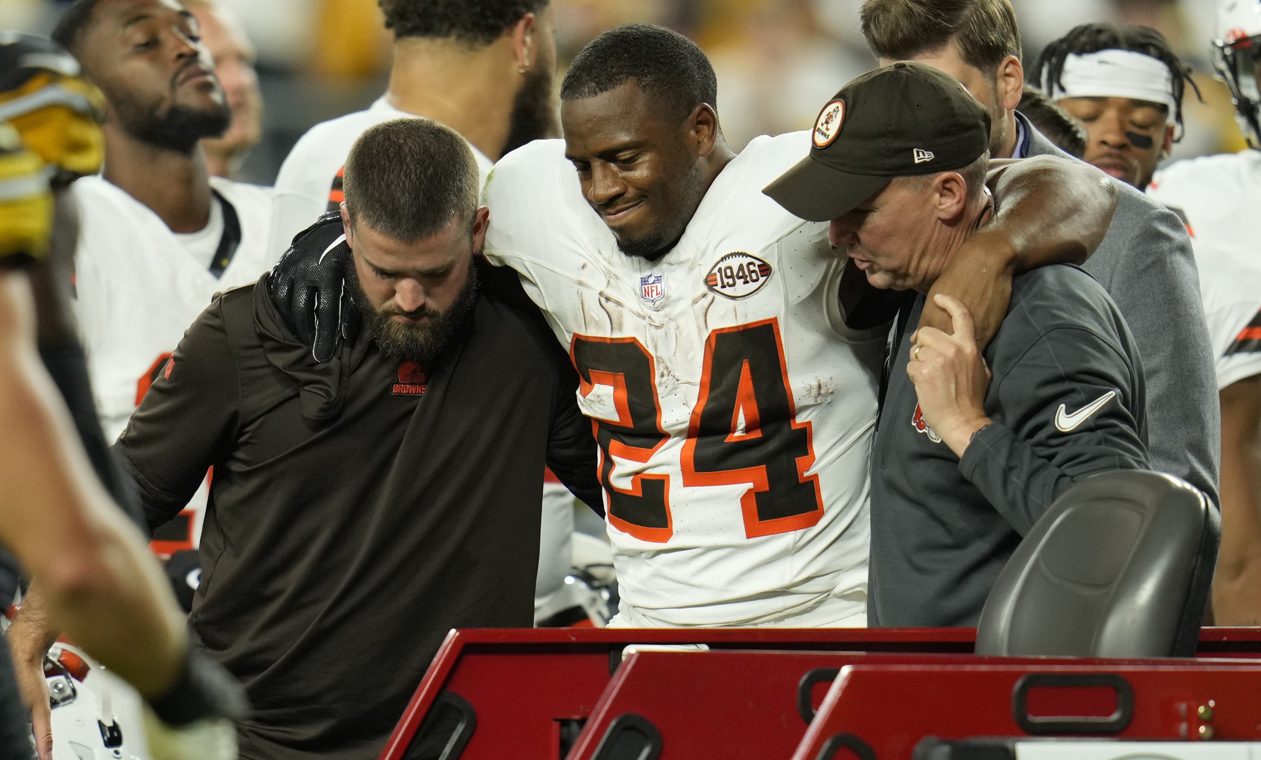 Steelers safety Minkah Fitzpatrick says the hit that injured Browns RB Nick  Chubb wasn't dirty – KGET 17